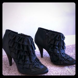 BCBG Black Satin Heels - 9M